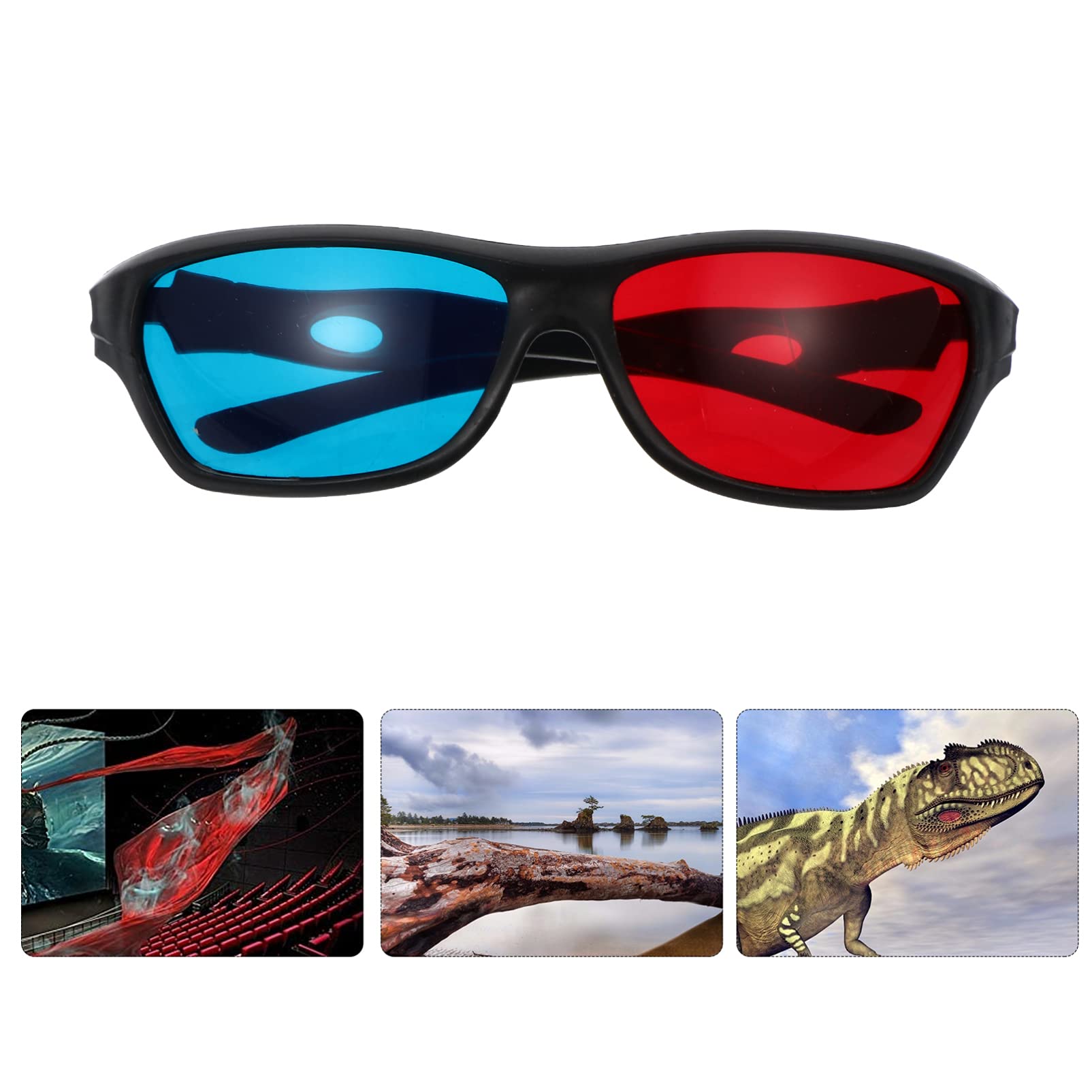 RONHAN 10pcs 3D Glasses for TV Movie Cyan Red Blue 3 Dimensional Glasses for Anaglyph Stereoscopic Movie Comic Book Photo Projector Computer Screen Game