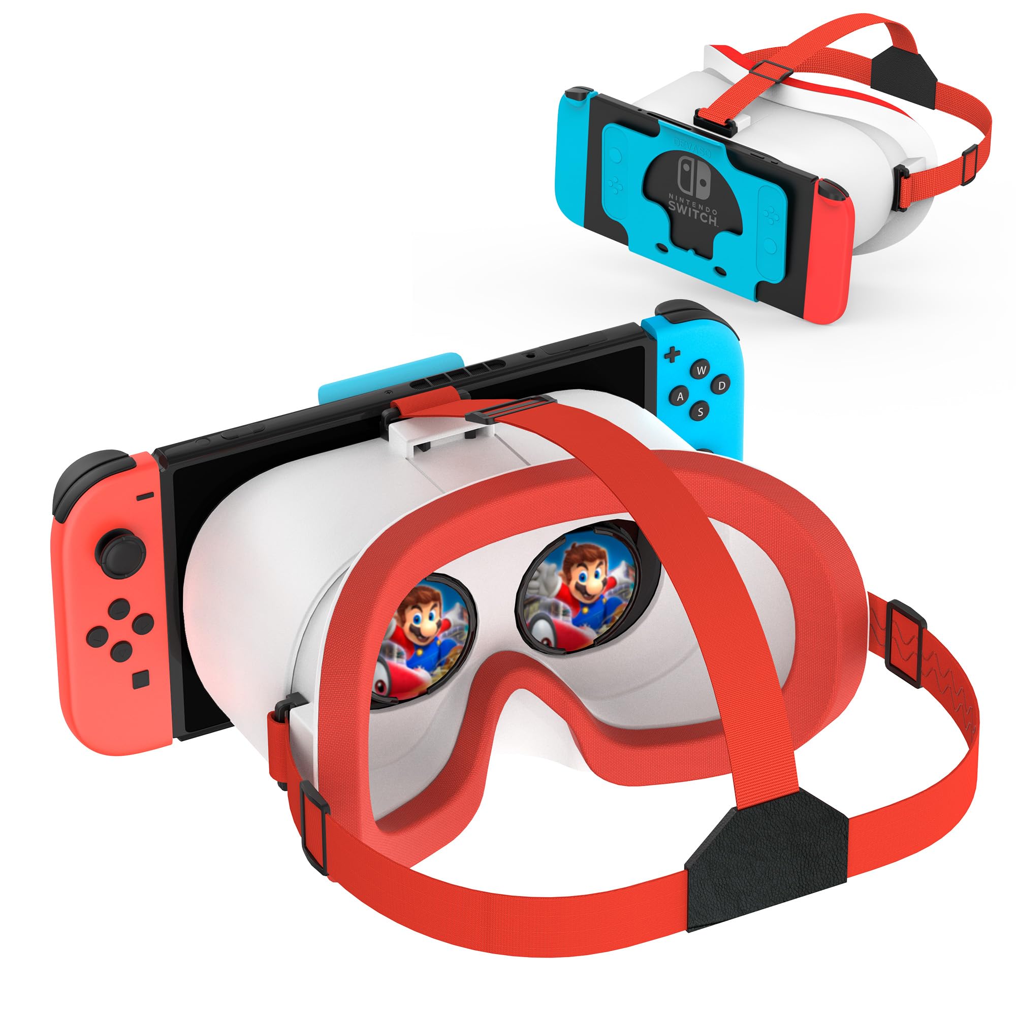 RONHAN Upgraded VR Headset for Nintendo Switch & Switch OLED Model, Switch Virtual Reality Glasses with Adjustable HD Lenses and Comfortable Head Strap, Labo VR Kit Accessories, Cool Stuff for Boys